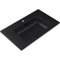 Раковина Equil Палермо 10.230.00800.302 80x48 см, накладная, антрацит матовый