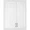 Шкаф двустворчатый подвесной белый глянец Style Line Олеандр-2 ЛС-00000305 - 1