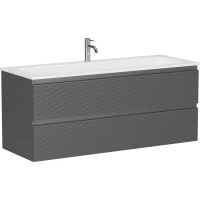 Тумба с раковиной Sancos Folk FL120GS + CN7017 121 см, подвесная, темно-серый матовый