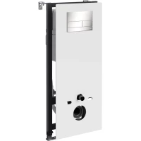 Инсталляция для унитаза WasserKRAFT Abens 20 20TLT.010.ME.WH.BN04 с кнопкой смыва, никель