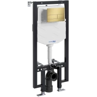 Инсталляция для унитаза WasserKRAFT Vils 56 56TLT.010.ME.MG04 с кнопкой смыва, золотой матовый