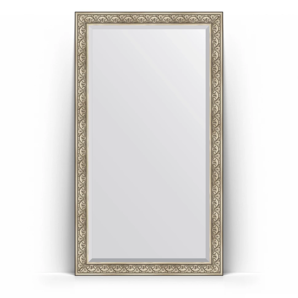 Зеркало напольное 115x205 см барокко серебро Evoform Exclusive Floor BY 6174 зеркало 80x110 см барокко серебро evoform exclusive by 3476