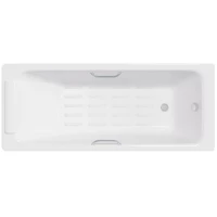 Ванна чугунная Delice Palomba DLR230620R-AS 170x70 см, с отверстиями под ручки, антискользящим покрытием, белый