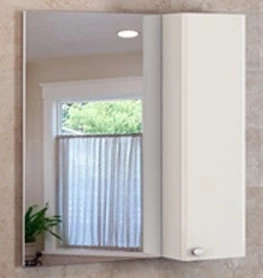 Зеркальный шкаф 75x80 см белый глянец Comforty Неаполь 00004147561