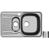 Кухонная мойка полированная сталь Ukinox Комфорт COP780.480 15GT8K 1R