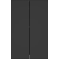 Шкаф двустворчатый Misty Поло О-Пол08050-014По 50x80 см, дуб галифакс/антрацит матовый