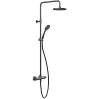 Душевая система Gessi Emporio 35181#299 201,5 мм, с термостатом, черный матовый