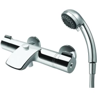 Термостат для ванны Laufen Curveprime 3.2370.7.004.145.1 с душевым гарнитуром, хром