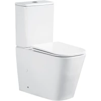 Унитаз-компакт Ceruttispa Manlio CT10618 безободковый, торнадо, с сиденьем микролифт, белый