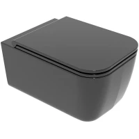 Унитаз подвесной GSG Brio BRWCSO002 безободковый, черный глянец