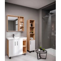 Комплект мебели дуб сонома/белый матовый 81 см Grossman Флай 108001 + 30469 + 206001