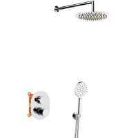 Душевой комплект AQG Tube 19TUBER21102 250 мм, со смесителем, хром