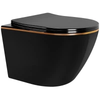 Подвесной безободковый унитаз с сиденьем микролифт Rea Carlo Mini REA-C8800