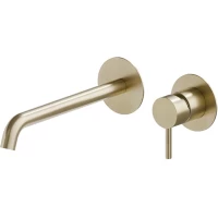 Смеситель для раковины Newform X-Steel 316 69630EX.59.098 встраиваемый, без донного клапана, светлое золото матовый