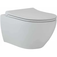 Унитаз подвесной beWash Bogen 88303214 безободковый, с сиденьем микролифт, белый матовый