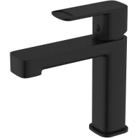 Смеситель для раковины AQUAme Parma AQM6610MB без донного клапана, черный матовый