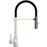 Смеситель для кухни Ulgran UQ-024-02 с гибким изливом, лен