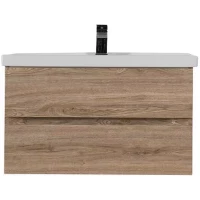 Тумба под раковину Art&Max Techno AM-Techno-900-2C-SO-LW623 87 см, подвесная, дуб мелфорд натуральный
