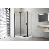 Душевой уголок с поддоном Royal Bath RB8120HPV-C-BL 120x80 см, профиль черный матовый, стекло матовое