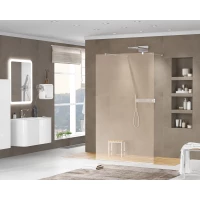 Неподвижная перегородка 80 см Cezares LIBERTA-L-2-80-BR-Cr бронза