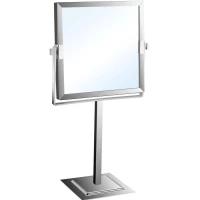 Зеркало косметическое Nofer 08005.B с 3x увеличением, настольное, хром