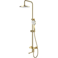 Душевая система Esko Canberra ST260CRGold 200 мм, со смесителем, золотой матовый