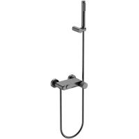 Смеситель для ванны Boheme Stick Linea 123-GM.3 с душевым гарнитуром, графит матовый