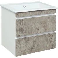 Тумба серый бетон/белый 61,4 см Runo Манхэттен 00-00001018