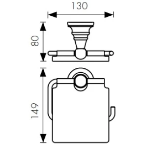 Изображение товара держатель туалетной бумаги kaiser arno kh-2200