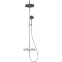 Душевая система VitrA Base Round A47303EXP 200 мм, с термостатом, хром