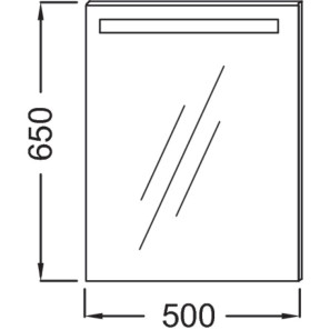 Изображение товара зеркало со светодиодной подсветкой 50*65 см jacob delafon parallel eb1410-nf