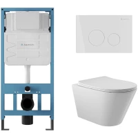 Комплект подвесной унитаз Aqueduto Cone CON0110 + система инсталляции Aqueduto Tecnica Circulo TEC01 + CIR0110