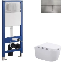 Комплект подвесной унитаз Sintesi Dante SIN-TS-DNT-191 + система инсталляции Sintesi SIN-CCI-SMP-101 + SIN-FB-DSS-507