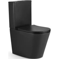Унитаз-компакт GID Tn2189TF-BM безободковый, торнадо, с сиденьем микролифт, черный матовый