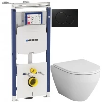 Комплект подвесной унитаз Am.Pm Spirit 2.0 C701700WH + C707857WH + система инсталляции Geberit 111.362.00.5 + 115.770.DW.5 