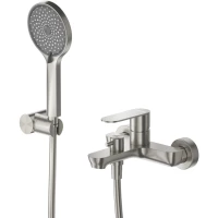 Смеситель для ванны Cezares Stylus STYLUS-VD-IN с душевым гарнитуром, сатин