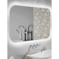 Зеркало WeltWasser Paula 8060-4B 10000000987 80x60 см, с LED-подсветкой, сенсорным выключателем, антизапотеванием, часами