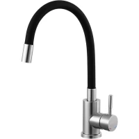 Смеситель для кухни Knotlor Streamline SS-02 с гибким изливом, нержавеющая сталь