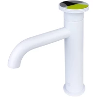 Смеситель для раковины Bronze De Luxe OMG! 9009W-Y белый матовый/желтый 