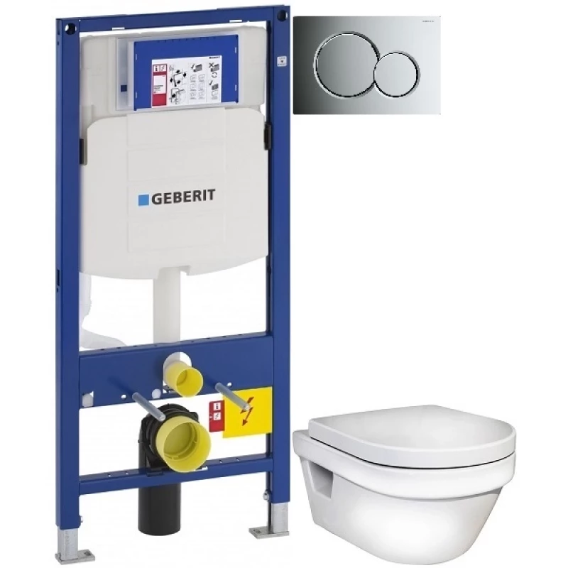 Комплект подвесной унитаз Gustavsberg Hygienic Flush 5G84HR01 + система инсталляции Geberit 111.300.00.5 + 115.770.21.5 + 111.815.00.1