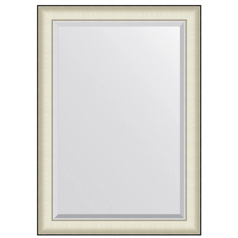 Зеркало 74x104 см белая кожа с хромом Evoform Exclusive BY 7452