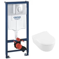 Комплект подвесной унитаз Villeroy & Boch Avento 5656RSR1 + система инсталляции Grohe 38721001