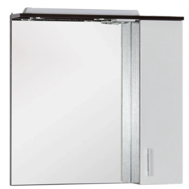 Зеркальный шкаф 75x74,6 см венге/белый Aquanet Тиана 00183655