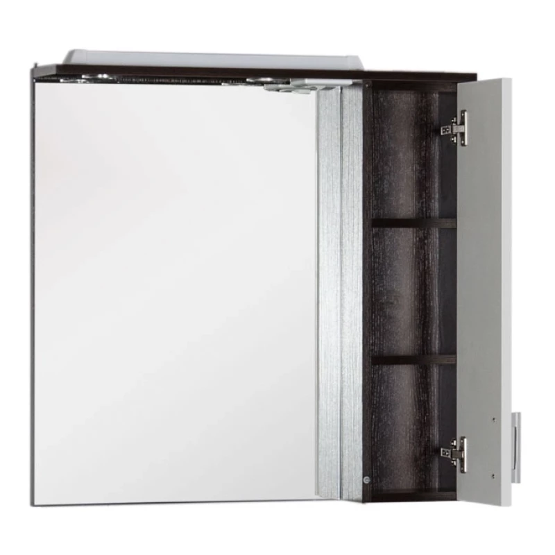 Зеркальный шкаф 75x74,6 см венге/белый Aquanet Тиана 00183655