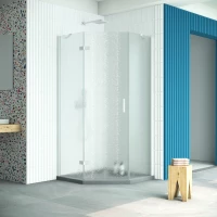 Душевой уголок Vegas Glass AFA-Pen Retta 90 01 02 L 90x90 см L, профиль белый, стекло шиншилла