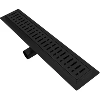 Душевой трап (лоток) Raglo R650.50.06 50 см, с решеткой, перфорированный, черный матовый