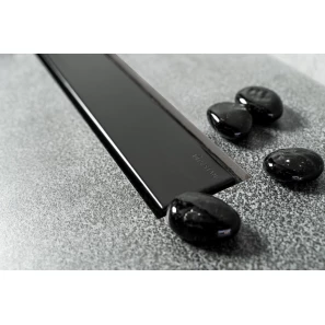 Изображение товара душевой канал 650 мм 2 в 1 с основой под плитку pestan confluo frameless black matte line 13701320