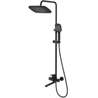 Душевая система Splenka S40.24.06 300x190 мм, со смесителем, черный матовый