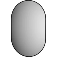 Зеркало Defesto Aura DF 2935R 60x90 см, с LED-подсветкой, сенсорным выключателем, диммером, черный матовый