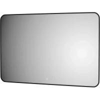 Зеркало Defesto Aura DF 2980SH 120x80 см, с LED-подсветкой, сенсорным выключателем, диммером, черный матовый